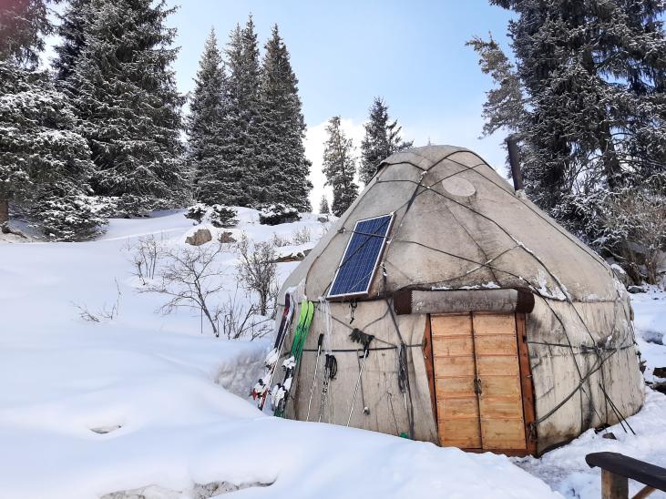 Yurt camp in Boz Uchuk valley