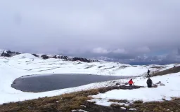 Tulpar Koel lakes at the foot of the peak Lenin (Pamir, Kyrgyzstan)