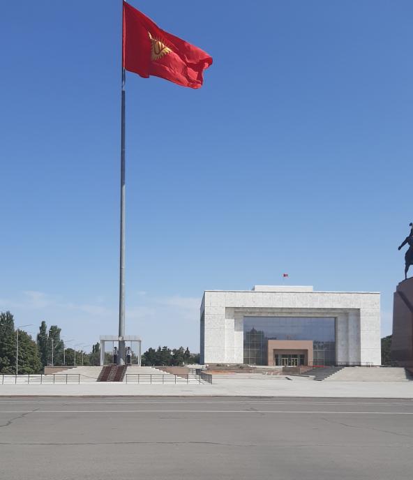 the main square of bishkek city