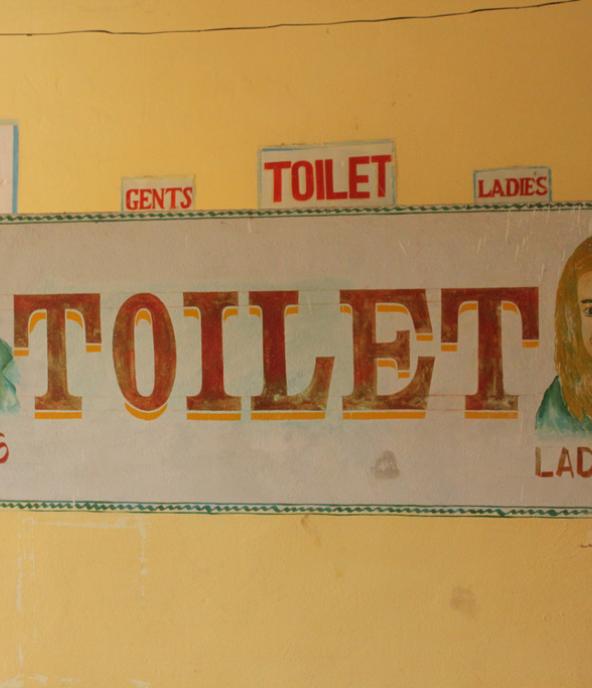 Toilet artwork at Bharatpur Airport